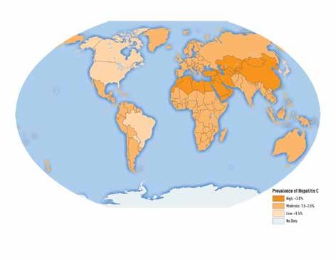Prevalence of chronic infection with Hepatitis C MAP 335. DISTRIBUTION OF HEPATITIS C VIRUS INFECTION¹ ¹ Disease data source: Mohd Hanafiah K, Groeger J, Flaxman AD, Wiersma ST.