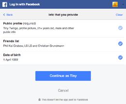 STEP 4 If you don t want to share your Facebook details with
