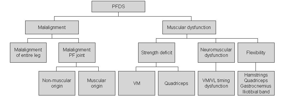 Figure 2. Clinical classification of PFDS (Adapted from Witvrouw et al.) (12