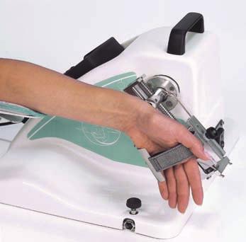 This lightweight, easily transportable unit also features variable speed control and a pivoting palm support for increased comfort, while its easy-to-use cursors protect healing tissue by limiting