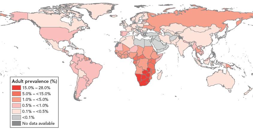 The scenarios across the world (Global HIV