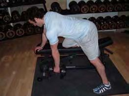 Exercise Descriptions Workout A DB Row Rest the left hand and left knee on a