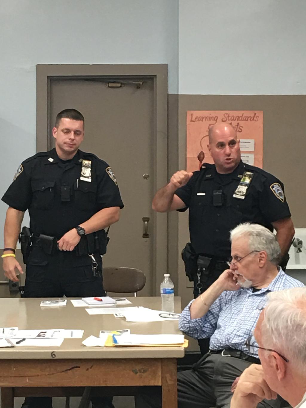 Notes from our President, Jeffrey Connors [President's Message, continued from page one] Also speaking, at our September meeting, was our new commanding officer of the 105 Precinct, Deputy Inspector