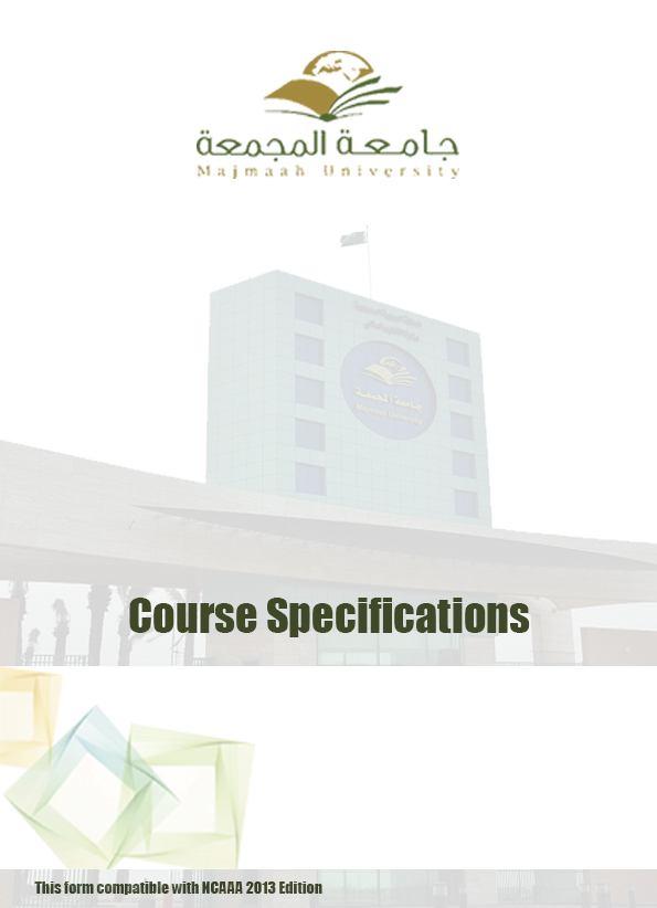 Institution : MAJMAAH UNIVERSITY/COLLEGE OF DENTISTRY, AL-ZULFI Academic Department : PROSTHODONTICS - SDS 323 Programme : BACHELOR OF DENTAL SURGERY ( BDS ) Course : PRE-