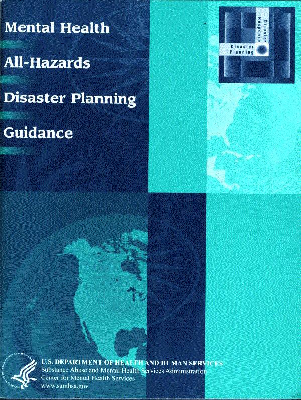Mental Health All Hazards Disaster Planing Guidance U.S.