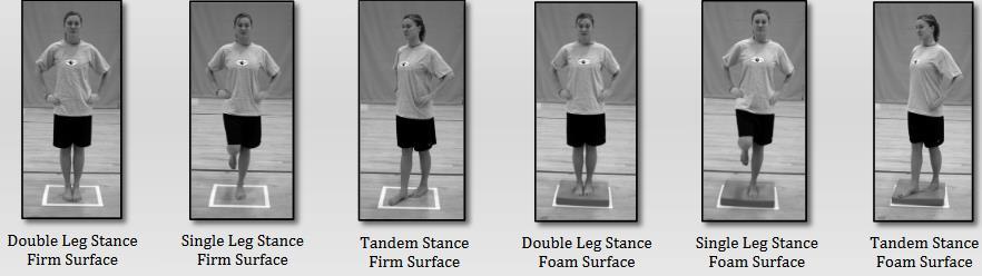 Figure 1. Depicted stances for the BESS test.