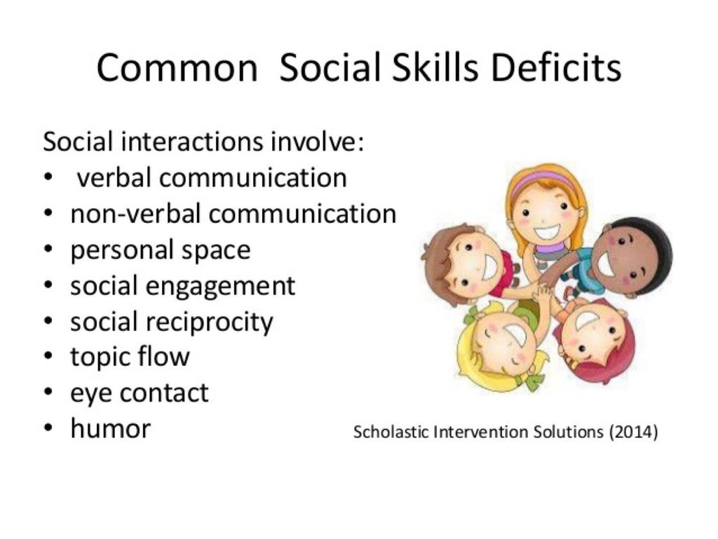 Day 2: Autism carries deficits in two main areas of living social (communication AND