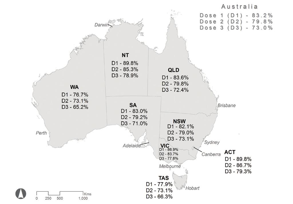 Barbaro and Brotherton Methods HPV vaccine coverage Data for vaccinated females aged 12 and 13 years in 2007 (the first year of the program) were extracted from the National HPV Vaccination Register