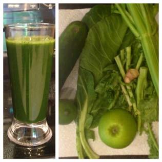 Slimming Juices Anti-anxiety Juice 1 handful of mint 1 green