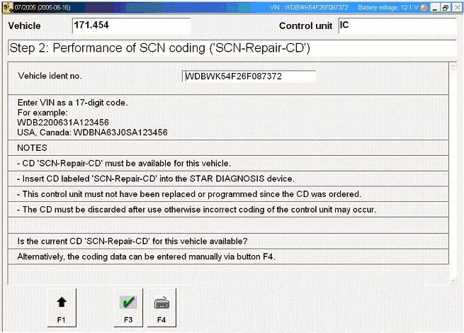 E. Perform SCN Coding 1. Select Perform Offline SCN Coding, Press F3 (Figure 10). Figure 10 2. A.