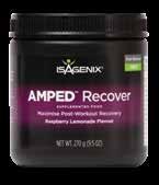 Lemon Lime flavours AMPED RECOVER A post-workout drink for better muscle recovery and rebuilding.