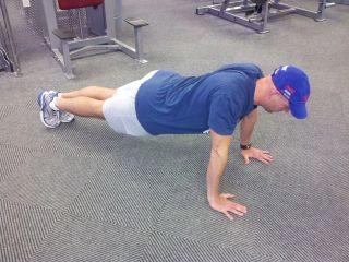 Finishers 9-13 Power Lock Pushup Start in the regular pushup position, keeping your abs braced Lock your shoulder blades
