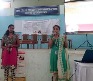 Ms Rekha and Ms Anju, MASLP students presented a session, Empowering Future Mothers to identify the red flags in children helping the mothers to identify communication related disabilities at an