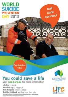 On Friday 30 August 2013, the coalition through Suicide Prevention Australia
