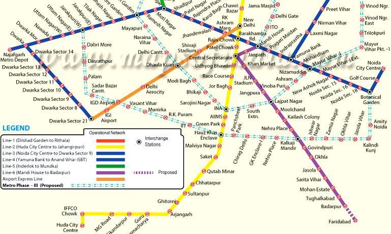 Metro Route to the Venue People reaching New Delhi by train can follow the route encircled in red from ND to Central Sectt (Yellow line) and then to