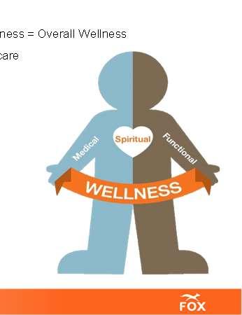 Functional Wellness Functional Wellness + Medical Wellness = Overall Wellness Traditionally, undervalued in