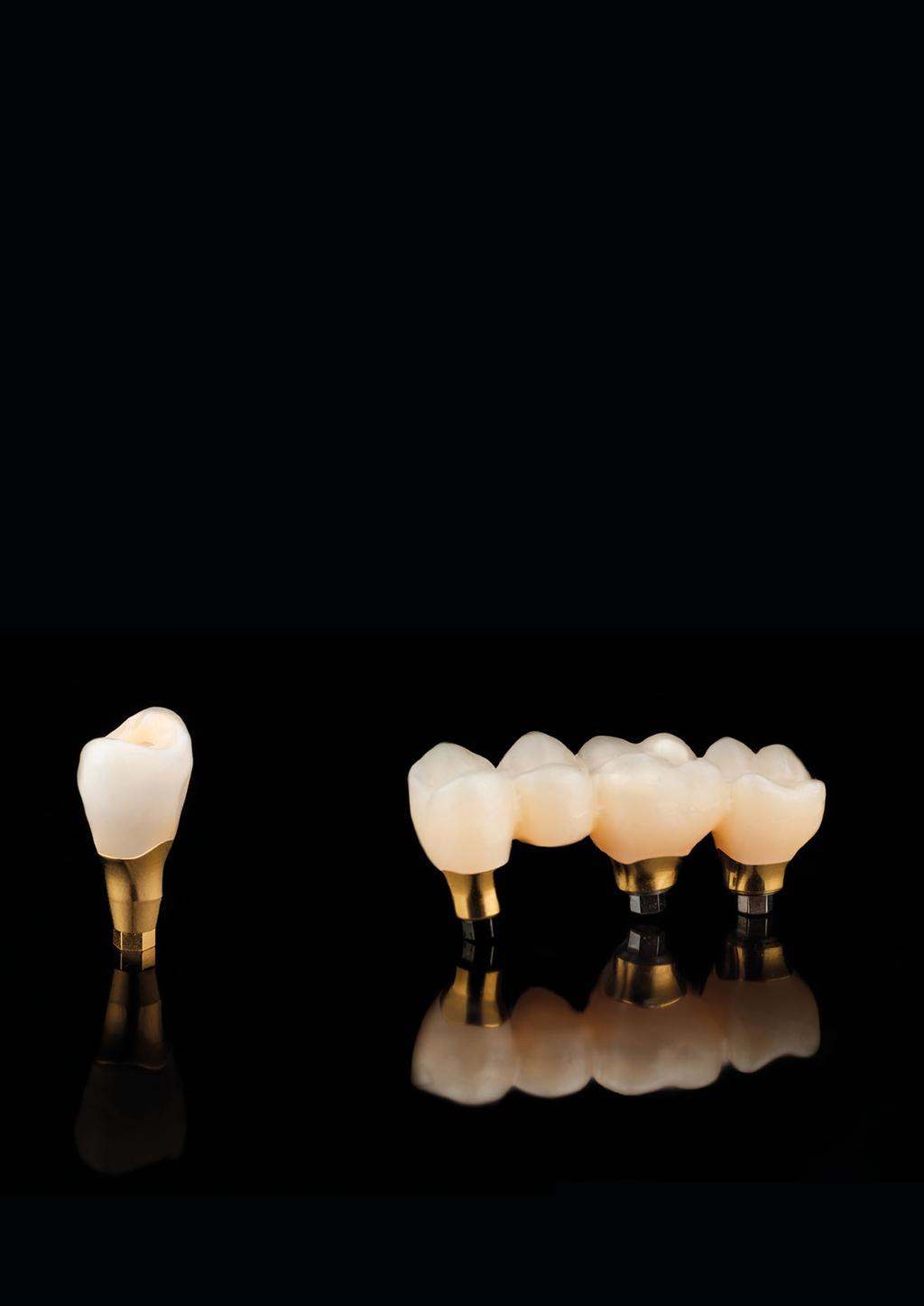 ZIRCONIA CUSTOMIZED ABUTMENTS OTHER MATERIALS CERAMICS, COMPOSITE AND PEEK High aesthetic cemented restoration on customized