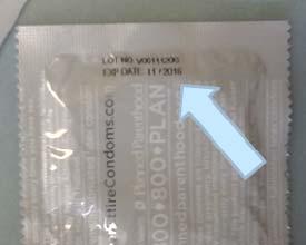 1) The first step is to check the expiration date on the condom package.