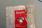 Push the condom to one side and open the package, being careful not to tear the condom.