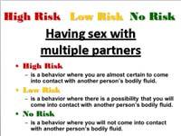 Answer: Low risk, because there is a possibility that you will come into contact with another person s bodily