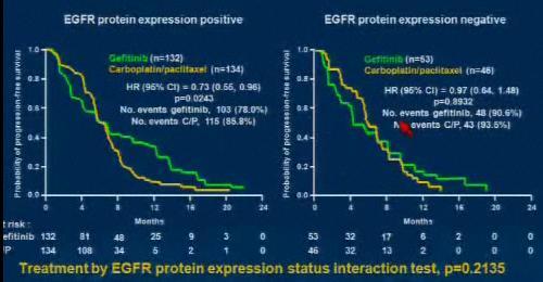 PFS by EGFR Protein expression (IHC) EGFR IHC does not