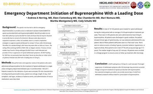 High dose ED bupe MAT induction: No longer just for