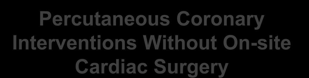 Percutaneous Coronary Interventions Without On-site Cardiac Surgery Hassan Al Zammar, MD,FESC