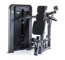 GAS ASSISTED CONTOURED SEAT Simple and easy to adjust from the workout position,