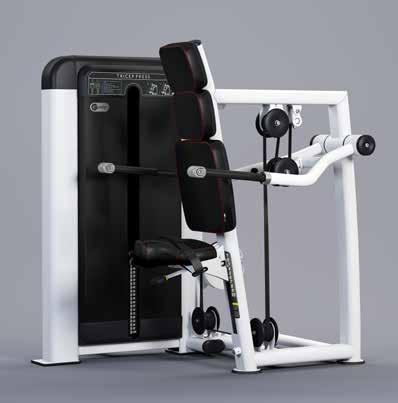 to regulate the load throughout the exercise to ensure the correct muscles are targeted Ergonomic contour seat and padded arm support provides comfort and stability to exercise safely Adjustable
