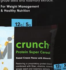 Vi Crunch Protein Super Cereal provides good nutrition for people on-the-go.