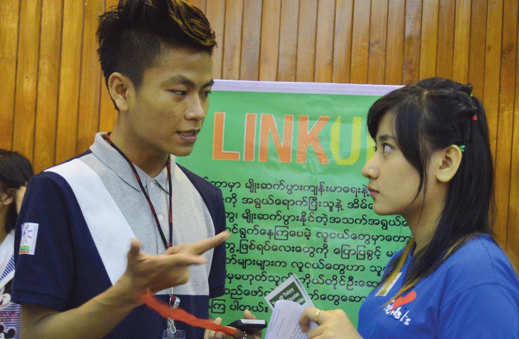 Linking young men who have sex with men with sexual and reproductive health and HIV services: peer education in Myanmar p9 6.