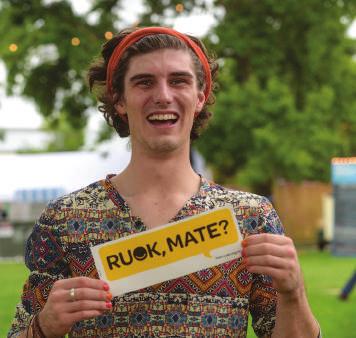 by donating to R U OK? c) Raise funds through a business promotion Head to ruok.org.au/get-involved for inspiration.