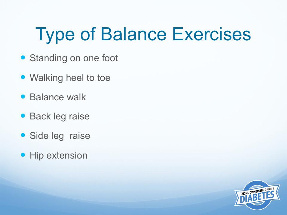 a reference. Demonstrate some of these balance exercises.