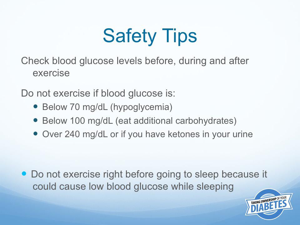 If blood glucose is low you should wait until it is up to at least 100mg/dL before