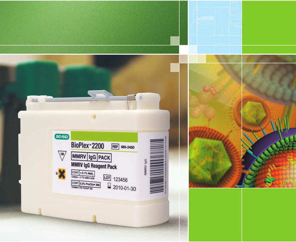 Bio-Rad Laboratories BioPlex 2200 System BioPlex 2200 MMRV IgG Kit The first and only