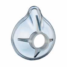 Cushioned comfort Designed to contour the face to reduce leakage Detachable, to aid weaning from mask to mouthpiece Philips Respironics Silicone Facemask This detachable facemask has a 22 mm fitting