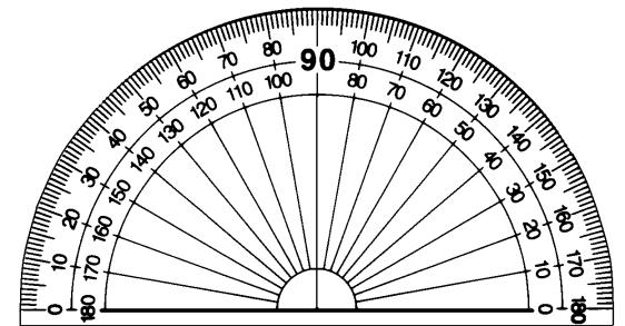 6. Pull the PROTRACTOR from the Measurement Tools icon on the top of the screen and use it to measure the three angles you have just created.