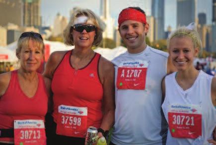 The American Brain Tumor Association Marathon Team participating in their third Chicago Marathon on October 12,