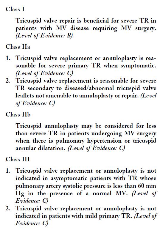TRICUSPID VALVE REPAIR DURING MV SURGERY: When? AHA/ACC 2006 Guidelines for TR management European Society of Cardiology.