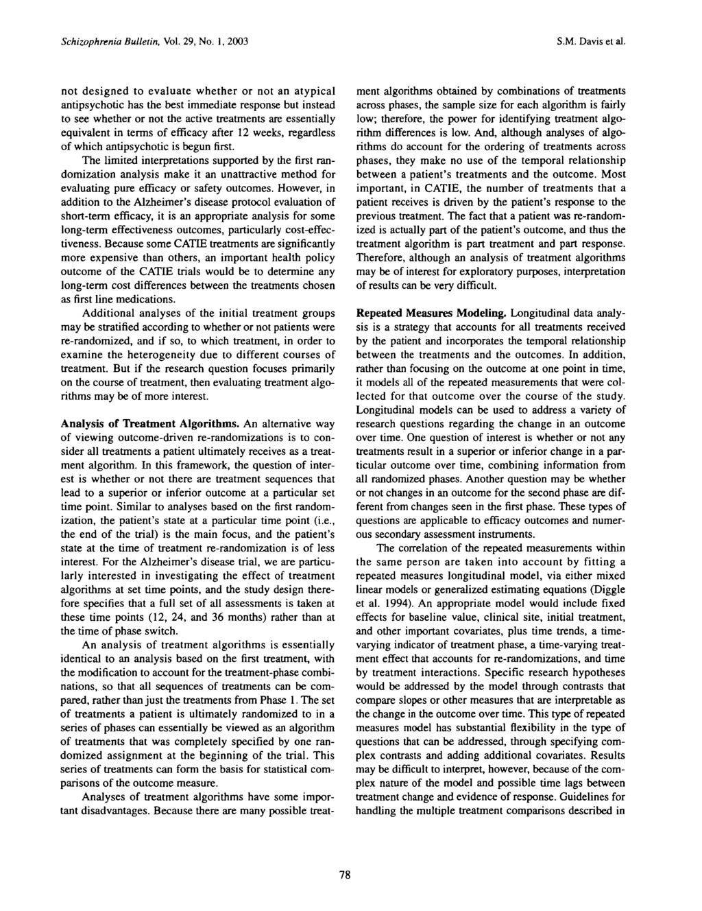 Schizophrenia Bulletin, Vol. 29, No. 1, 2003 S.M. Davis et al.