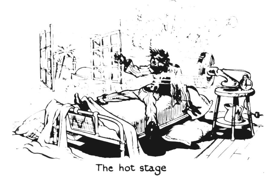 hot stage intense heat dry burning