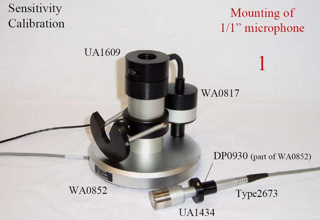 WS microphone: Coupler comparison method: Standard IEC61094-5 Calibrate phase response with coupler WA 1544 or WA 1545 and