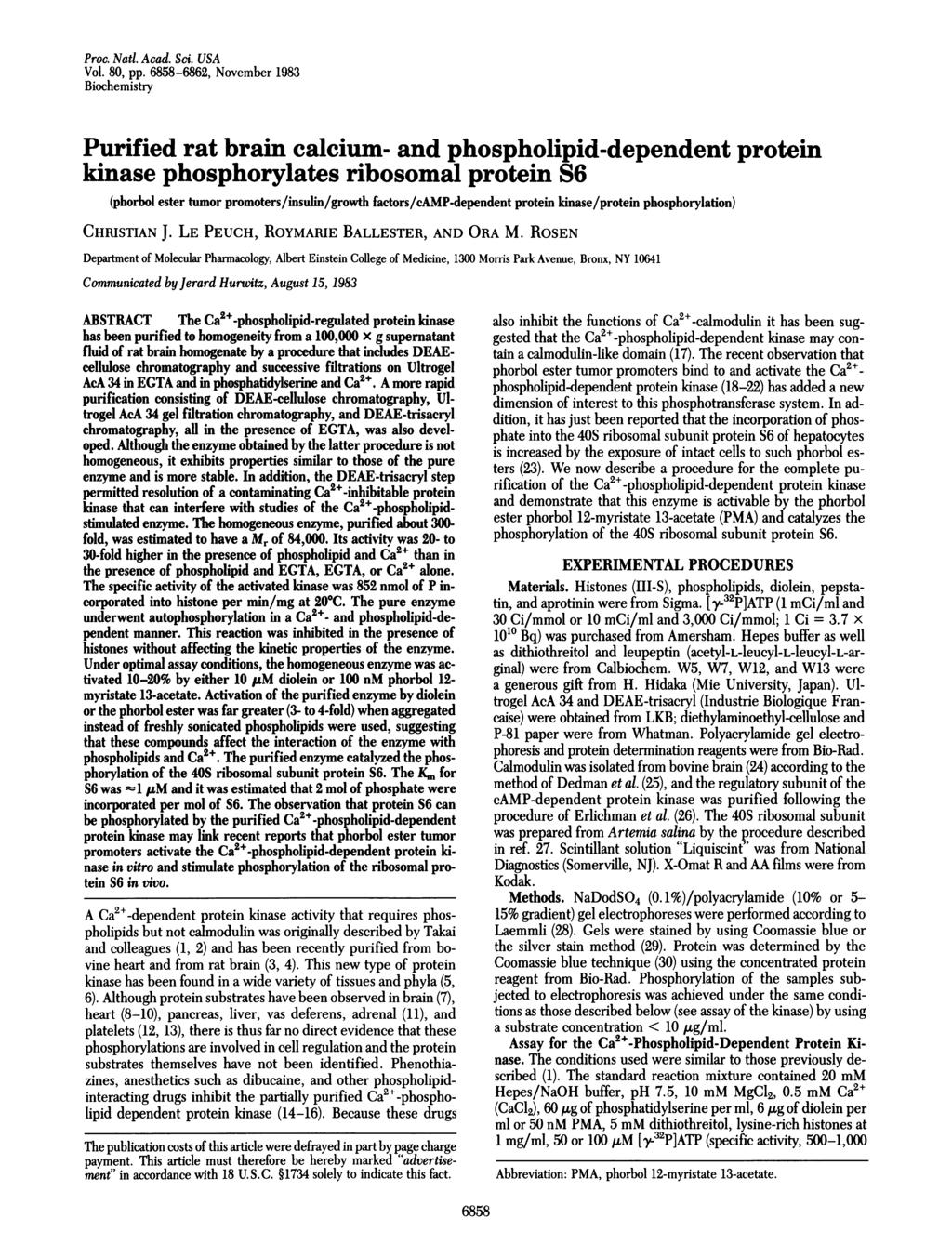 Proc. Nati. Acad. Sci. USA Vol. 80, pp.