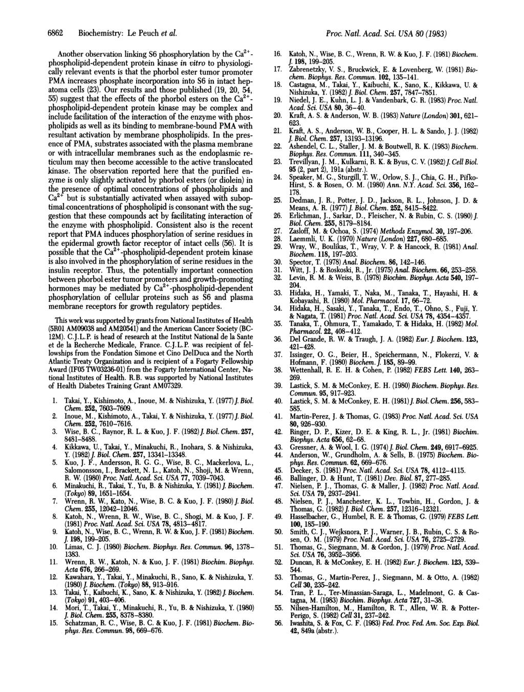 6862 Biochemistry: Le Peuch et al.