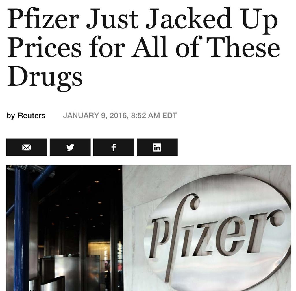 Situation #2: New Drugs That DON T Help Much But Cost A Lot Pfizer