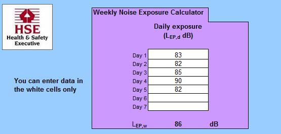 Source of noise What is the source of noise or the task involved? ise level in decibels (db) How many hours are people exposed for?