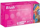 Nitrile, continued New! Aurelia Blush Nitrile Ultra comfort formulation 2.2 mil thickness Blush color Box/200...14.95 8+...13.95* Net/100 gloves... 5.