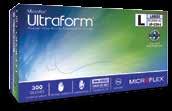 Nitrile, continued Ultraform Nitrile (Microflex) Uniquely soft design forms to your hand effortlessly as if wearing second skin. Box/300...24.95 7+...23.95* Net/100 gloves... 5.