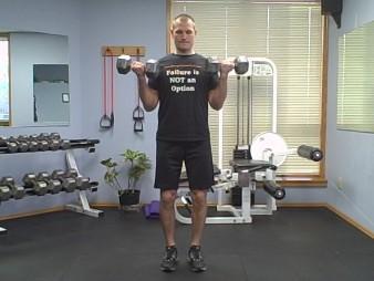 DB Bicep Curl (standing) Coaching Tips: Select the appropriate weight.