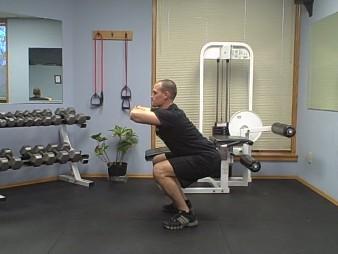 Stay balanced on one leg until all reps are complete. Finish all reps on one leg then repeat as directed on the other.